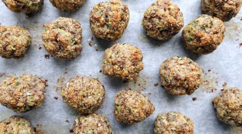 Baked low FODMAP turkey meatballs with parsley