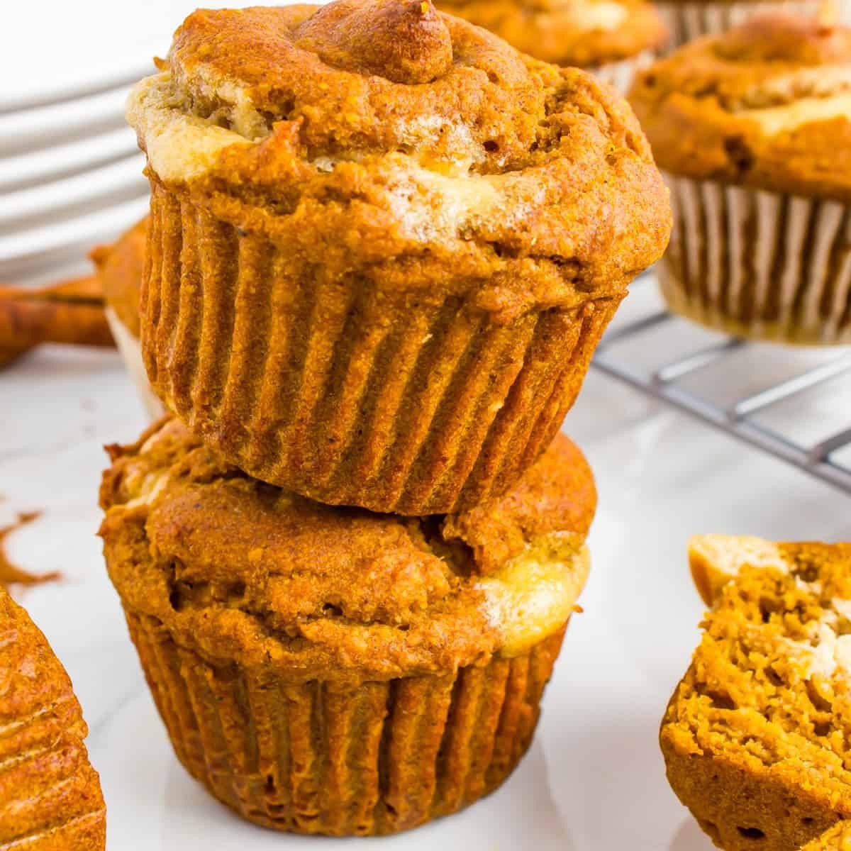 Gluten-free dairy-free pumpkin cream cheese muffins